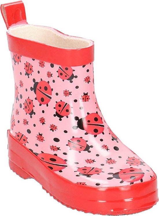 Playshoes halfhoge regenlaarzen roze lieveheersbeestje Playshoes halfhoge regenlaarzen roze lieveheersbeestje