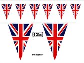 12x Vlaggenlijn Groot Britannië 10 meter