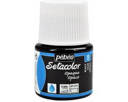 Pébéo Setacolor Zwarte Textielverf - 45ml textielverf voor donkere en lichte stoffen