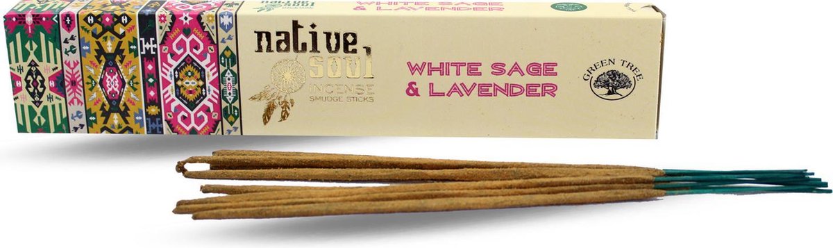 Wiekook stokjes White Sage & Lavender - Native Soul Incense - 3 pakjes à 15 gram