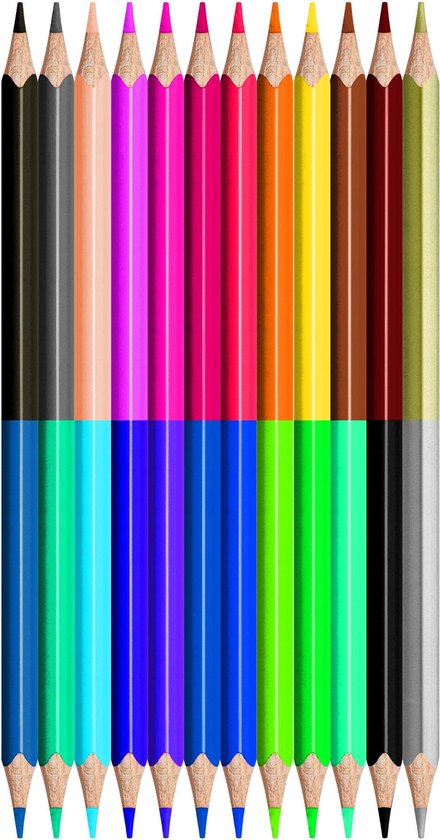 Set de coloriage Feutres 33 pièces PINCEAU, pointe fine GRAPH'PEPS, crayons de couleur DUO, taille-crayon