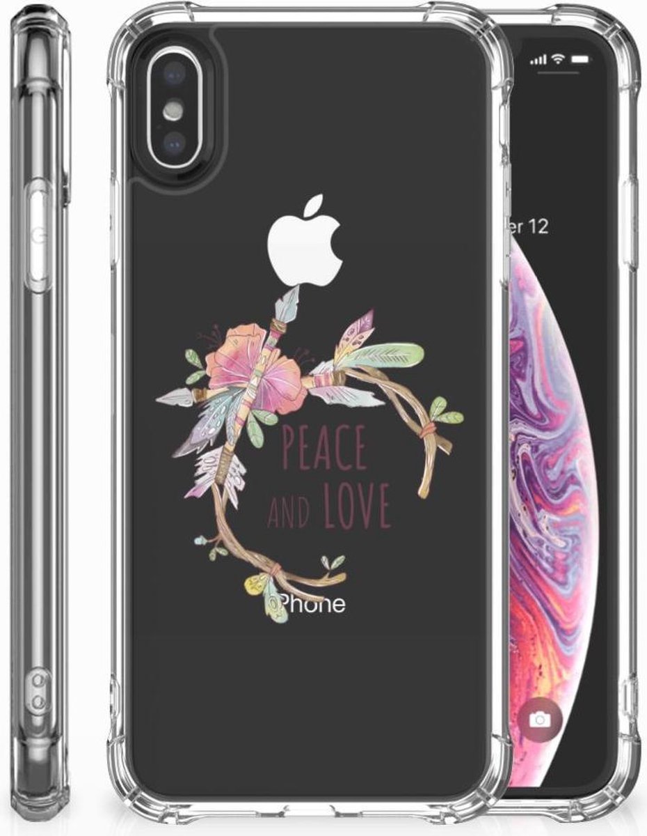 Apple iPhone Xs Max Stevig Bumper Hoesje Boho Text