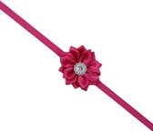 Haarband dun met mooie bloem - Roze