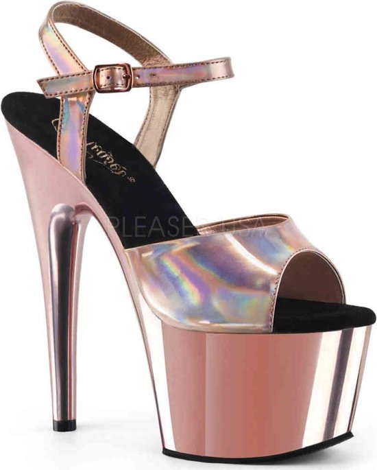 Pleaser Sandaal met enkelband -40 Shoes- ADORE-709HGCH Roze