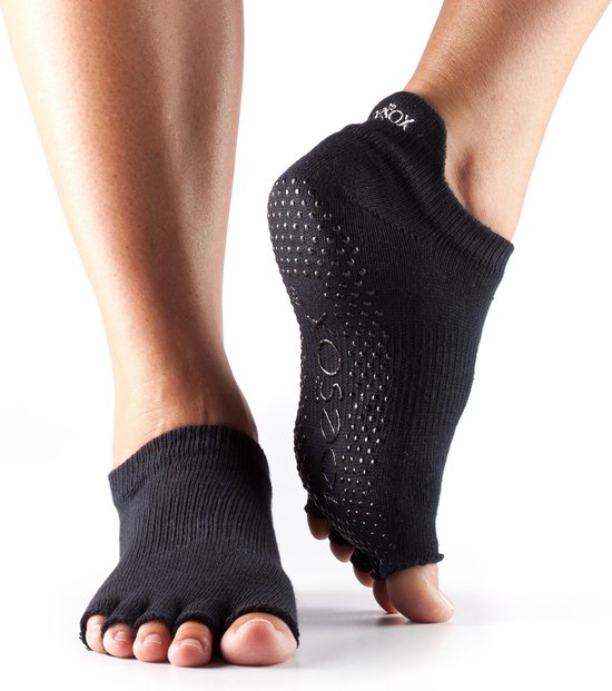 Chaussettes De Yoga Toesox Mi-orteils - Semelle Antidérapante, Coton Biologique - Pour Pilates, Barre, Danse