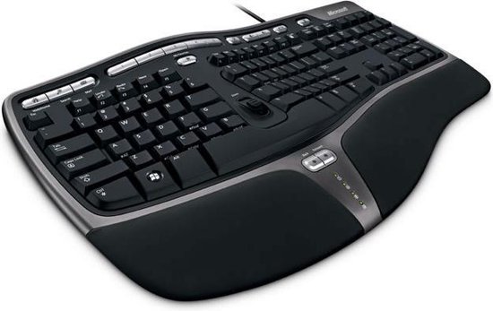 Eigenlijk leef ermee Alexander Graham Bell Microsoft Natural Ergonomic Keyboard 4000 toetsenbord USB QWERTY Amerikaans  Engels Zwart | bol.com