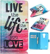 iCarer Live the life wallet case hoesje LG G4