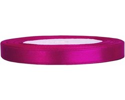 Satijn lint Fuchsia 6 mm, rol 25 yard (22,85 meter)