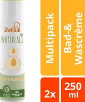 Zwitsal Naturals Bad- & wascreme - 2 x 250 ml -Voordeelverpakking