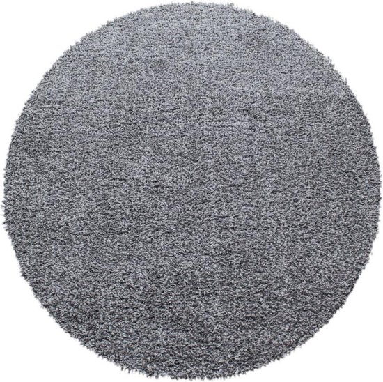 Milan Rond Shaggy Lichtgrijs Vloerkleed 160 X 160 CM | bol.com