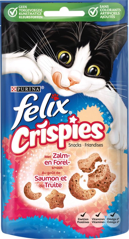 Felix Crispies - Kattensnacks Zalm & Forel