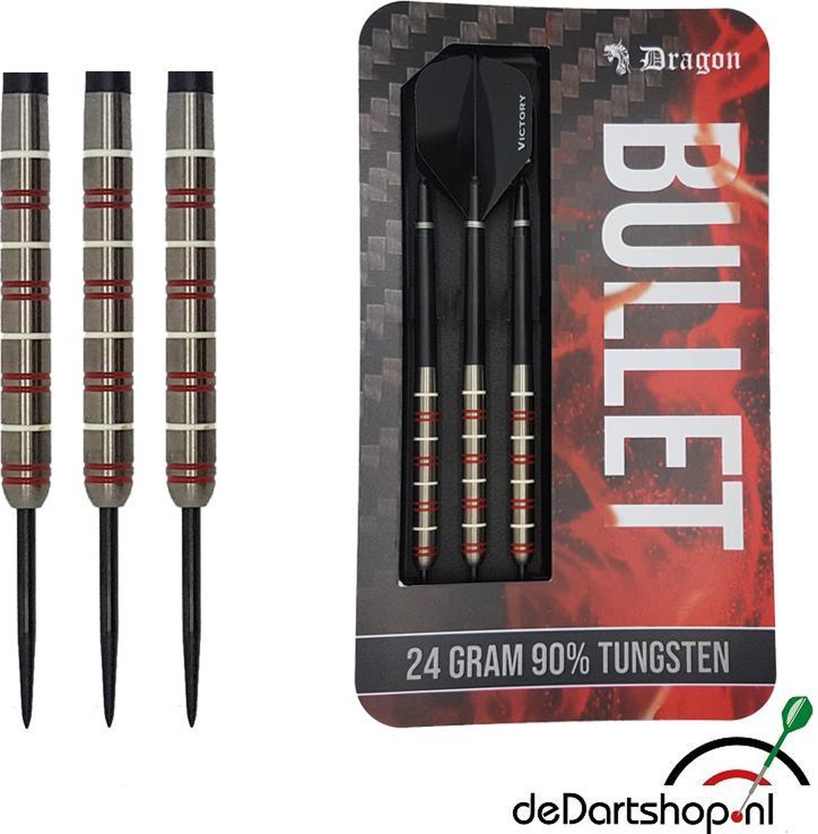Dragon darts - Bullet - 90% tungsten - 26 gram - dartpijlen