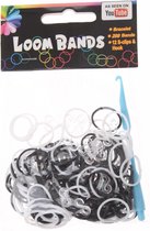 Eddy Toys Loom Bands Armband Maken Zwart/wit 213-delig