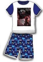 Star Wars pyjama, shortama maat 98/104 wit/blauw