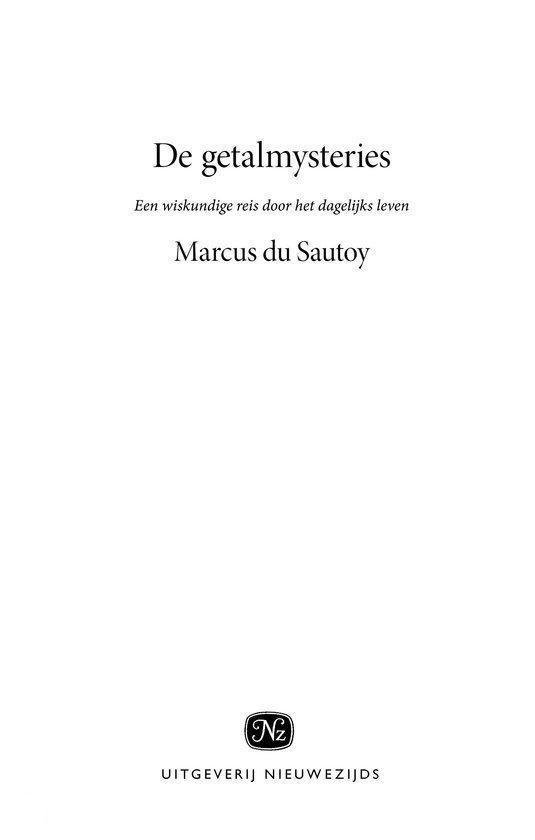 Titelpagina van 'De getalmysteries' door Marcus du Sautoy.