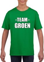 Sportdag team groen shirt kinderen L (146-152)