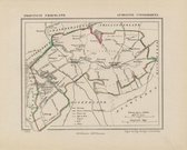 Historische kaart, plattegrond van gemeente Utingeradeel in Friesland uit 1867 door Kuyper van Kaartcadeau.com