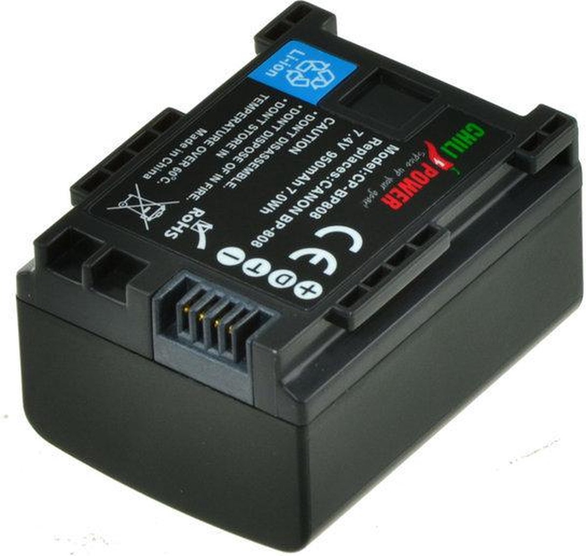 ChiliPower BP-808 / BP-807 accu voor Canon - 950mAh