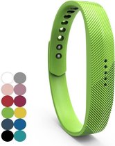 Siliconen sportbandjes voor de Fitbit Flex 2 met druksluiting - Groen