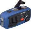 POWERplus Panther Dynamo / Solar / USB Oplaadbare FM Scan Radio - LED zaklamp en noodlader / oplader voor mobiele telefoon - persoonlijk alarm - zwart/blauw | Noodradio