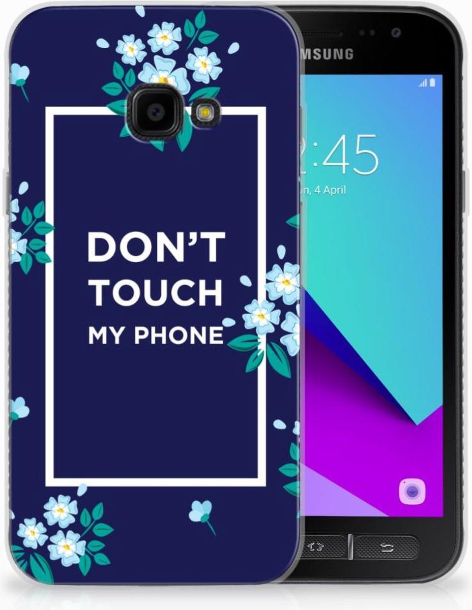 Samsung Galaxy Xcover 4 | Xcover 4s Silicone-hoesje Flowers Blue DTMP