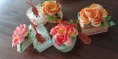 Mandjes los als set van 4 stuks met I-Ching munten - Groen