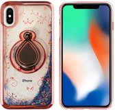 Ring Liquid hoesje voor Apple iPhone X/Xs Rose Goud