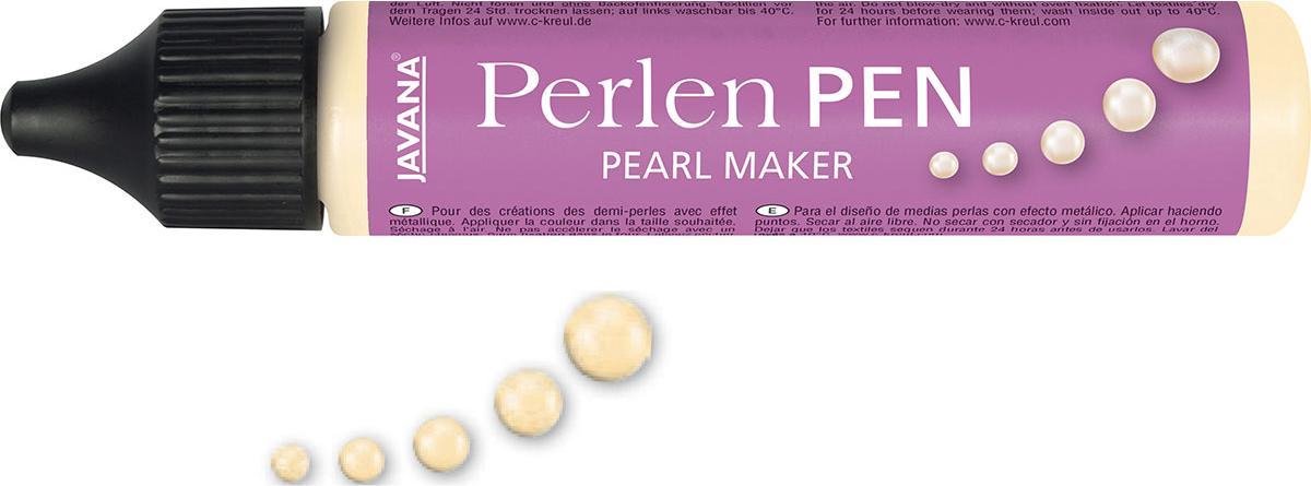 Javana Crème Parel Effect Pen 29ml - Voor op textiel en andere ondergronden