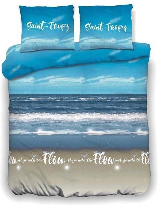 Inspirations Dekbedovertrek Saint Tropez Beach Blue - Poolse maat 160 x 200  cm + 2... | bol.com