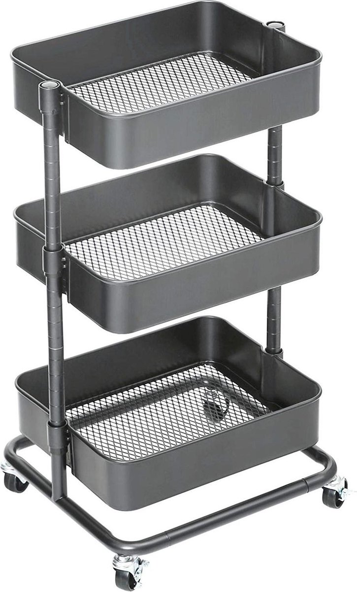Rolser boodschappentrolley met 4 wielen, zwart
