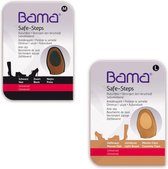 1 paar veiligheid anti slip schoenzool beschermers - Bama Safe Steps anti slip zool - size Medium - Zwart - zelfklevend