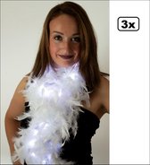 3x Boa wit met licht 180 cm. 50 gr.