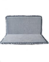 Miii Mi Grijze speelmat VELVET vierkant 105cm