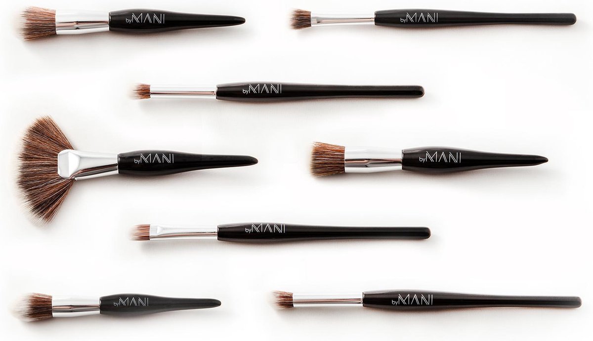 Make-up Brush Set 8-delig professioneel zwart - Make Up kwasten set met 8 kwasten voor make up zwart
