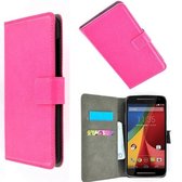 Motorola Moto G 2014 Wallet Bookcase hoesje Roze