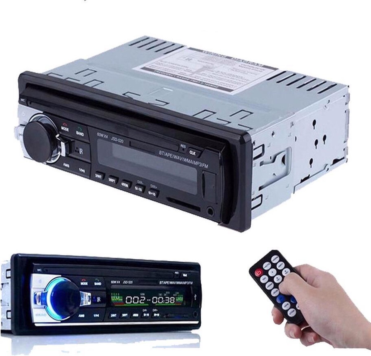 Tarief Transformator Verouderd Autoradio met Bluetooth, Handsfree , USB / AUX / SD | Inclusief  afstandsbediening | 1... | bol.com