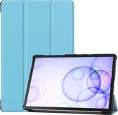 Tri-Fold Book Case met Wake/Sleep - Geschikt voor Samsung Galaxy Tab S6 Hoesje - Lichtblauw