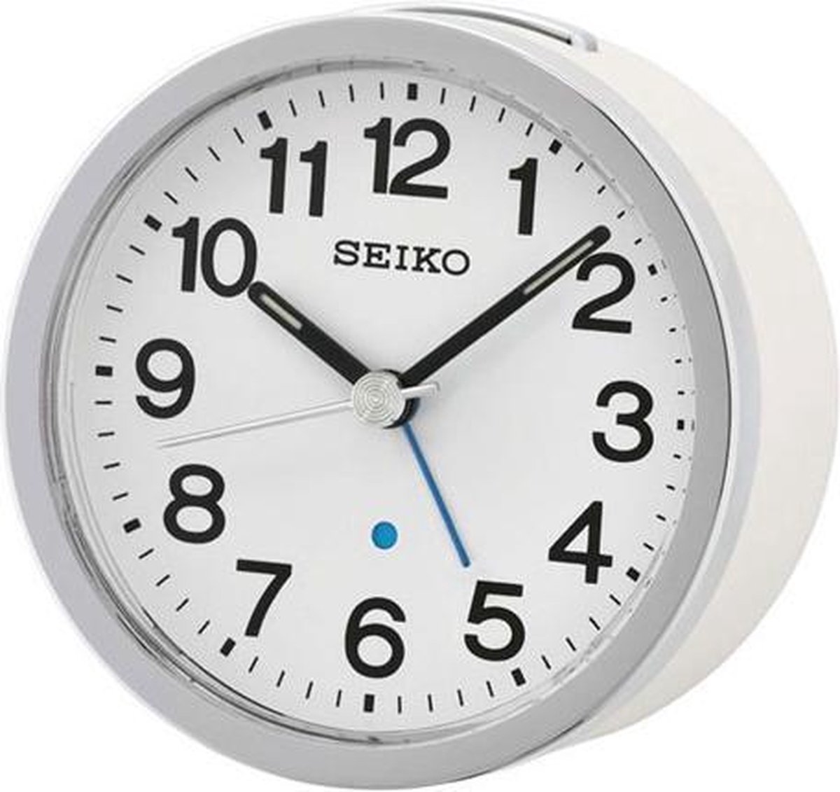 toewijzing noot makkelijk te gebruiken Seiko wekker wit met witte wijzerplaat ,lichtgevende wijzers . | bol.com