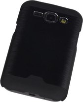 Lichte Aluminium Hardcase/Cover/Hoesje Samsung Galaxy J1 Zwart