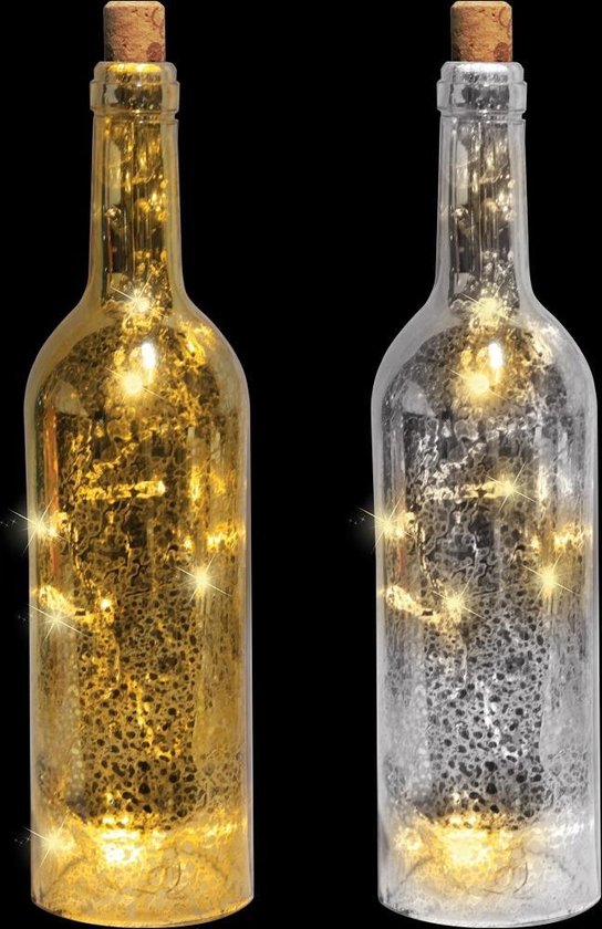 haag Etna ZuidAmerika 3 stuks Fles met zilveren finish met LED verlichting | bol.com