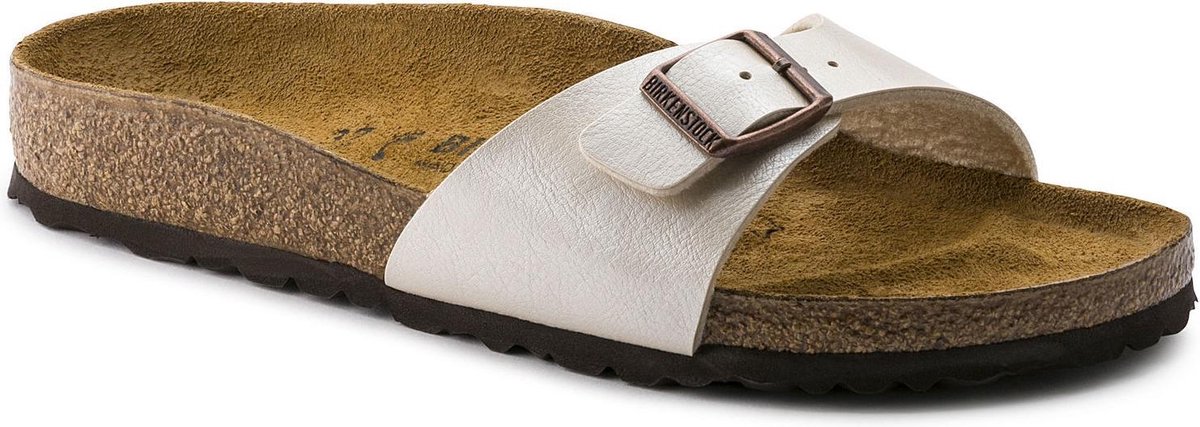 Birkenstock Madrid BF Graceful Narrow Dames Slippers Pearl Creme
