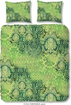 Comfortabel Dekbedovertrek Katoen/Satijn Veronique Groen | 140x200/220 | Zware Kwaliteit | Heerlijk Zacht En Soepel
