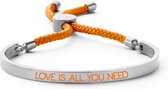 Key Moments 8KM BC0029 Open Bangle 5mm Love Is All You Need - Koningsdag - Oranje
