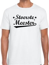 Stoerste meester cadeau t-shirt wit heren S