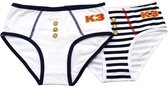 K3 Onderbroek 2-pack blauw maat 110/116