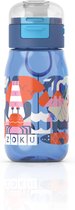 Zoku Kids Flip Gulp Drinkbeker - Kunststof/Siliconen - 465 ml - Blauw
