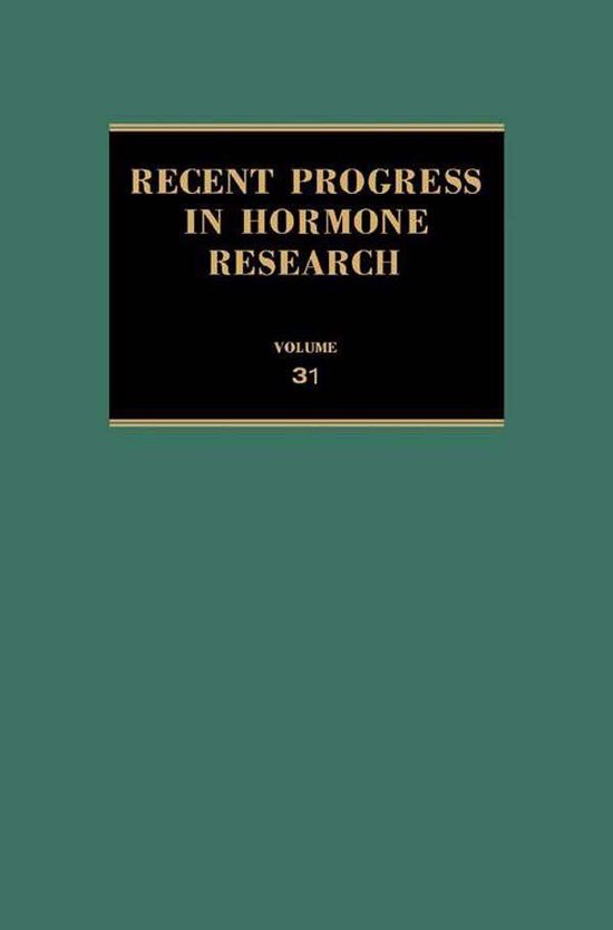Recent Progress in Hormone Research - cover