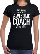 Awesome coach cadeau t-shirt zwart dames M