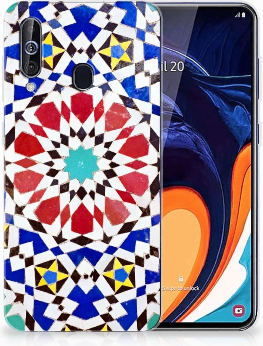 Samsung Galaxy A60 TPU Siliconen Hoesje Mozaïek