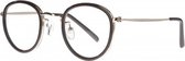 Icon Eyewear ACA018 Depp Leesbril +3.00 - Bruin - Goudkleurig metaal